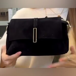 Elegant Black Suede Women's Bag